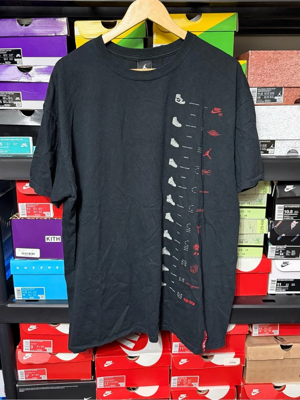 VTG Y2K Nike Air Jordan 1985-2008 History Of Air T-Shirt Men’s Size XXL